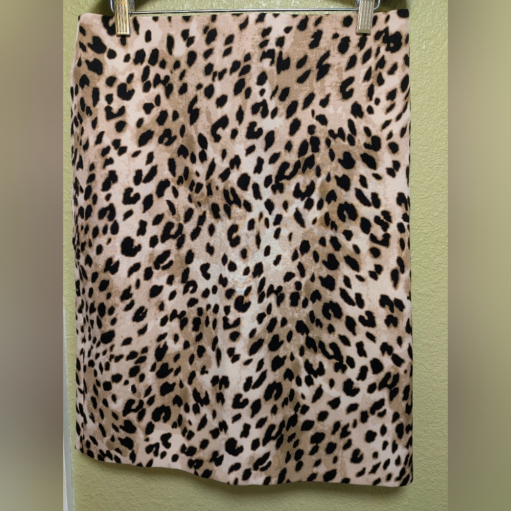 Philosophy Leopard Print Pencil Skirt Size 6